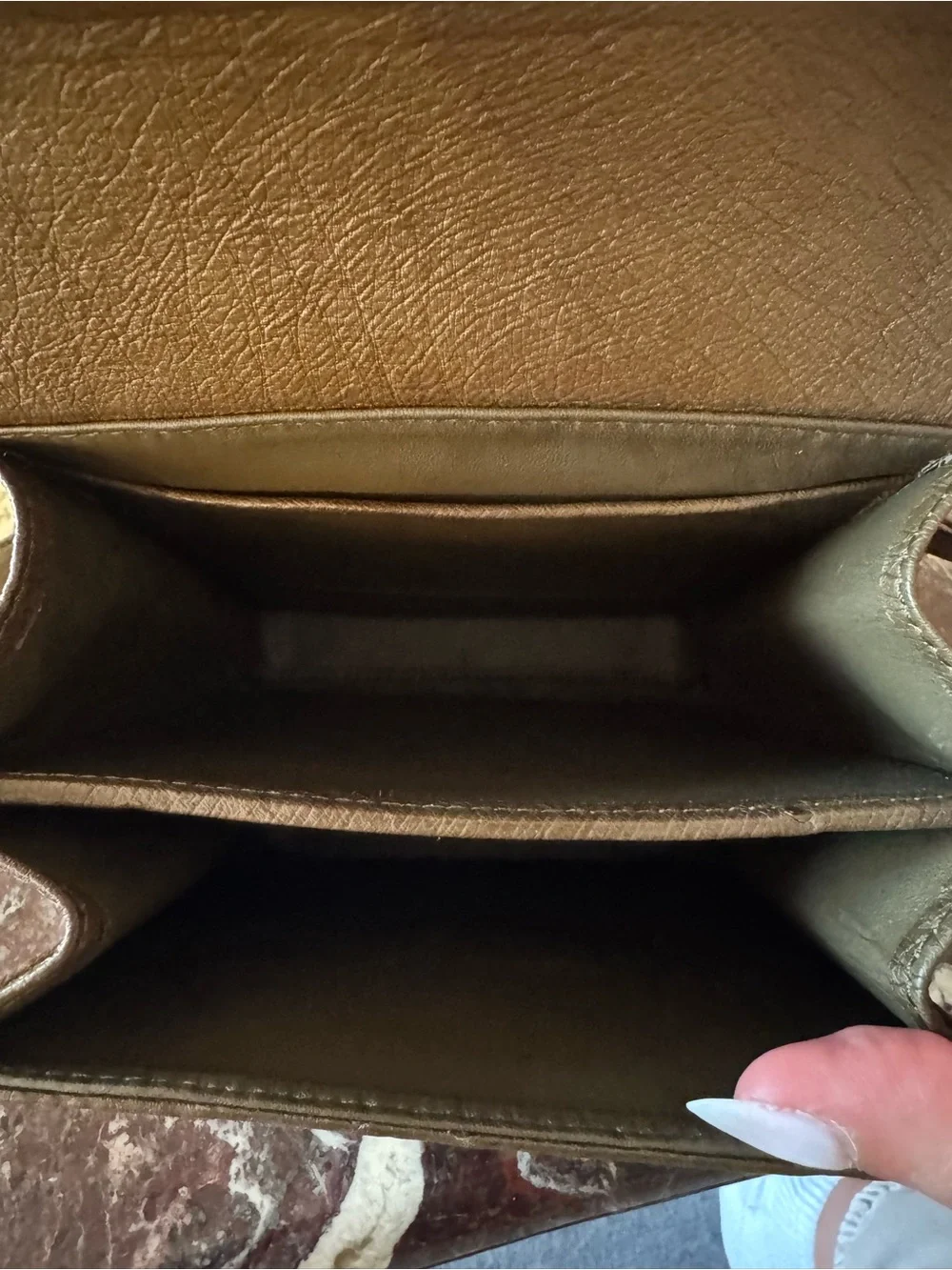 NWT Nakara Namibia Genuine Olive Ostrich Leather Crossbody Clutch Bag